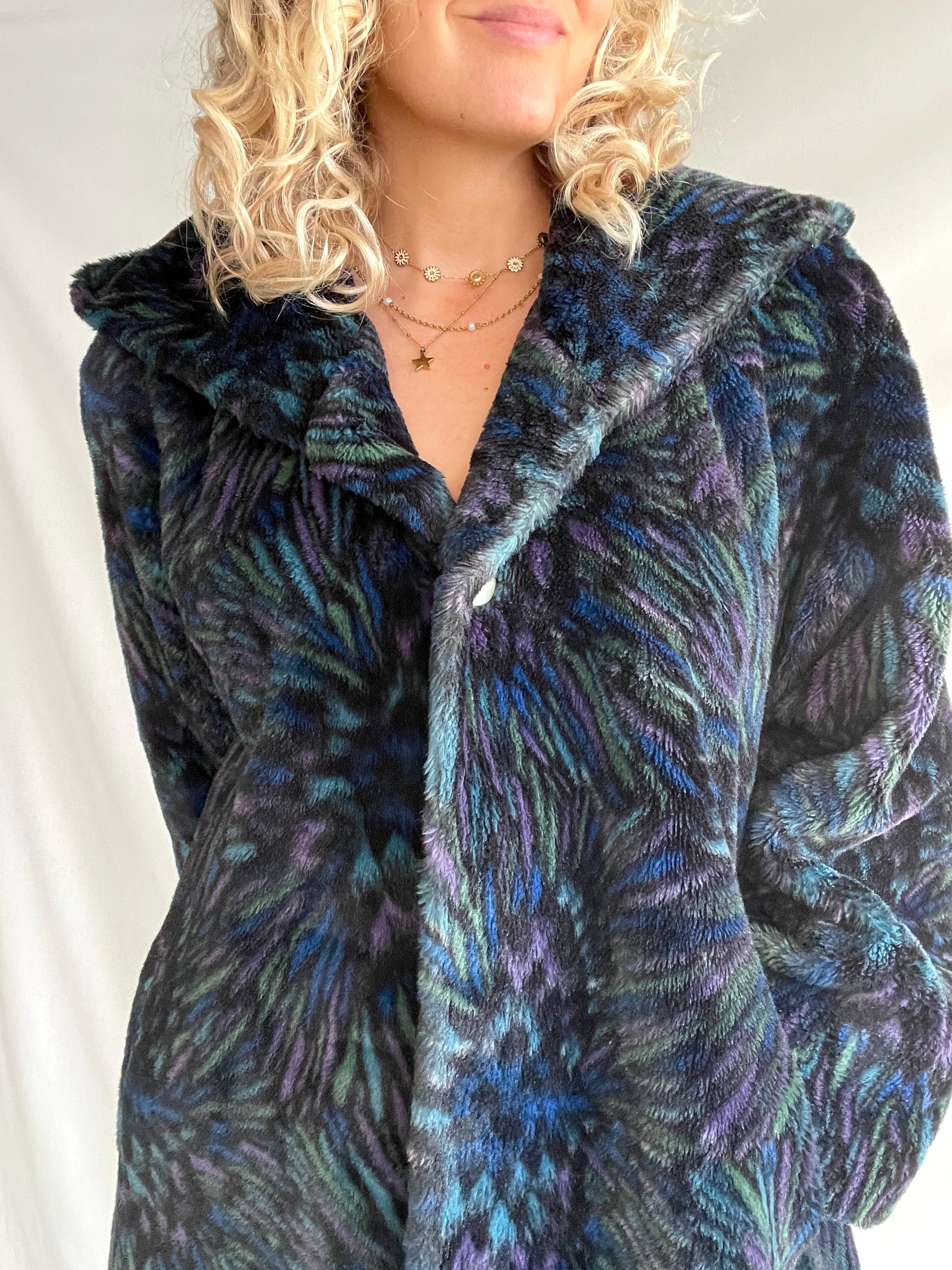 Stunning vintage faux fur coat by Pierre Cardin