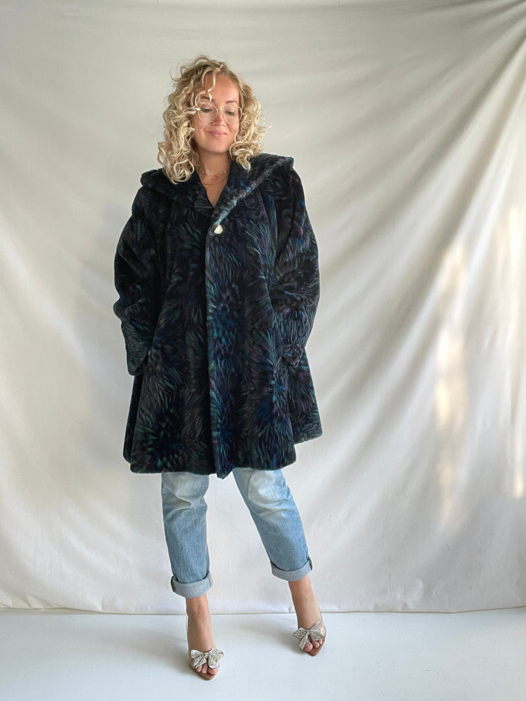 Stunning vintage faux fur coat by Pierre Cardin