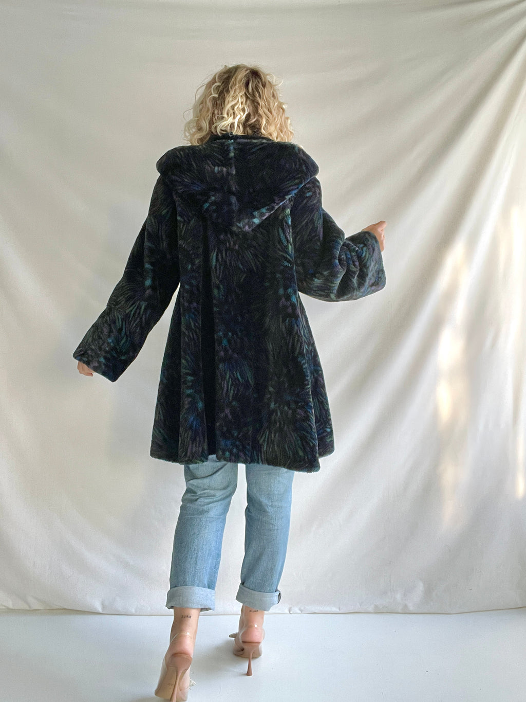 Stunning vintage faux fur coat by Pierre Cardin