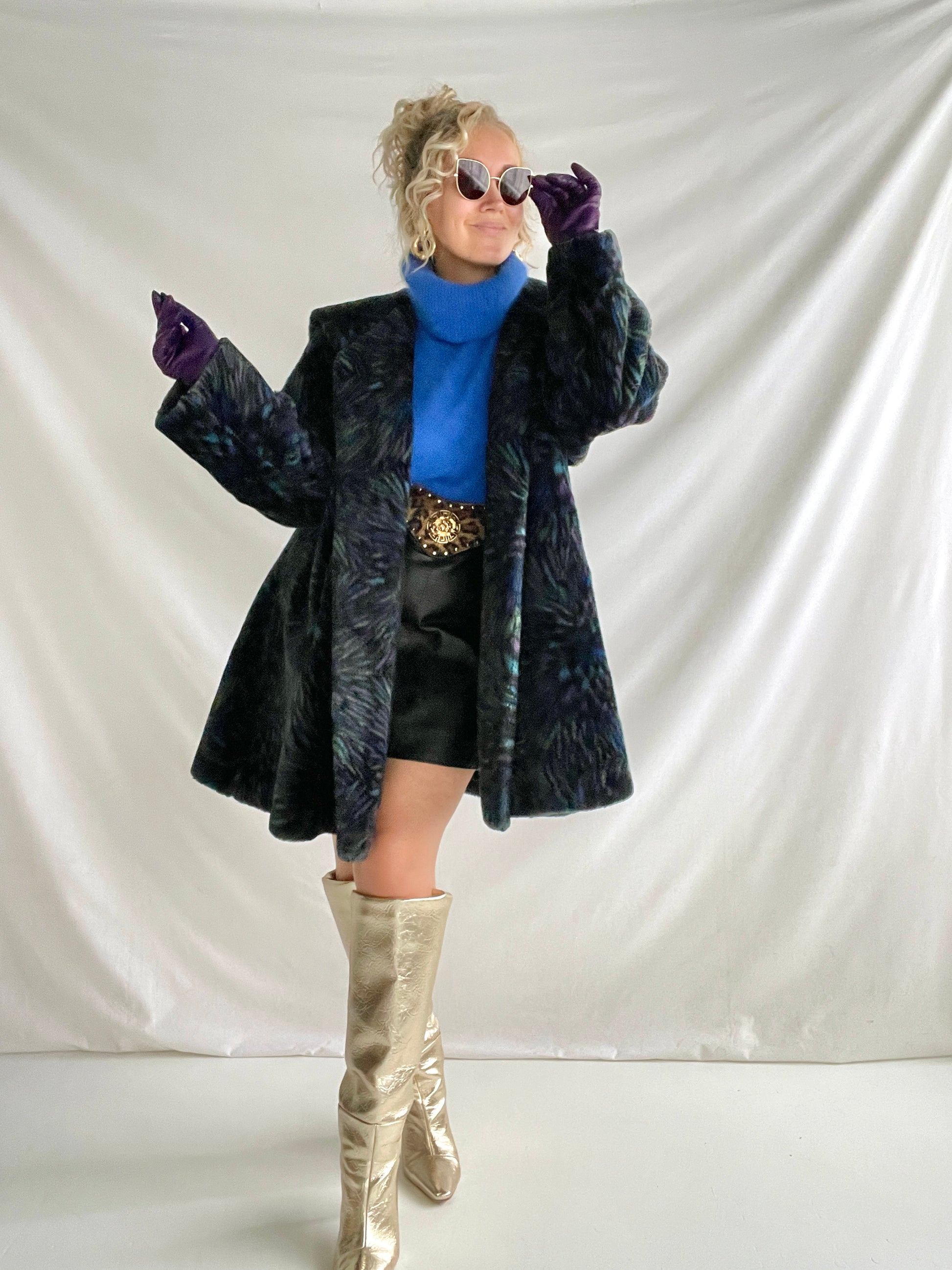 Stunning vintage faux fur coat by Pierre Cardin
