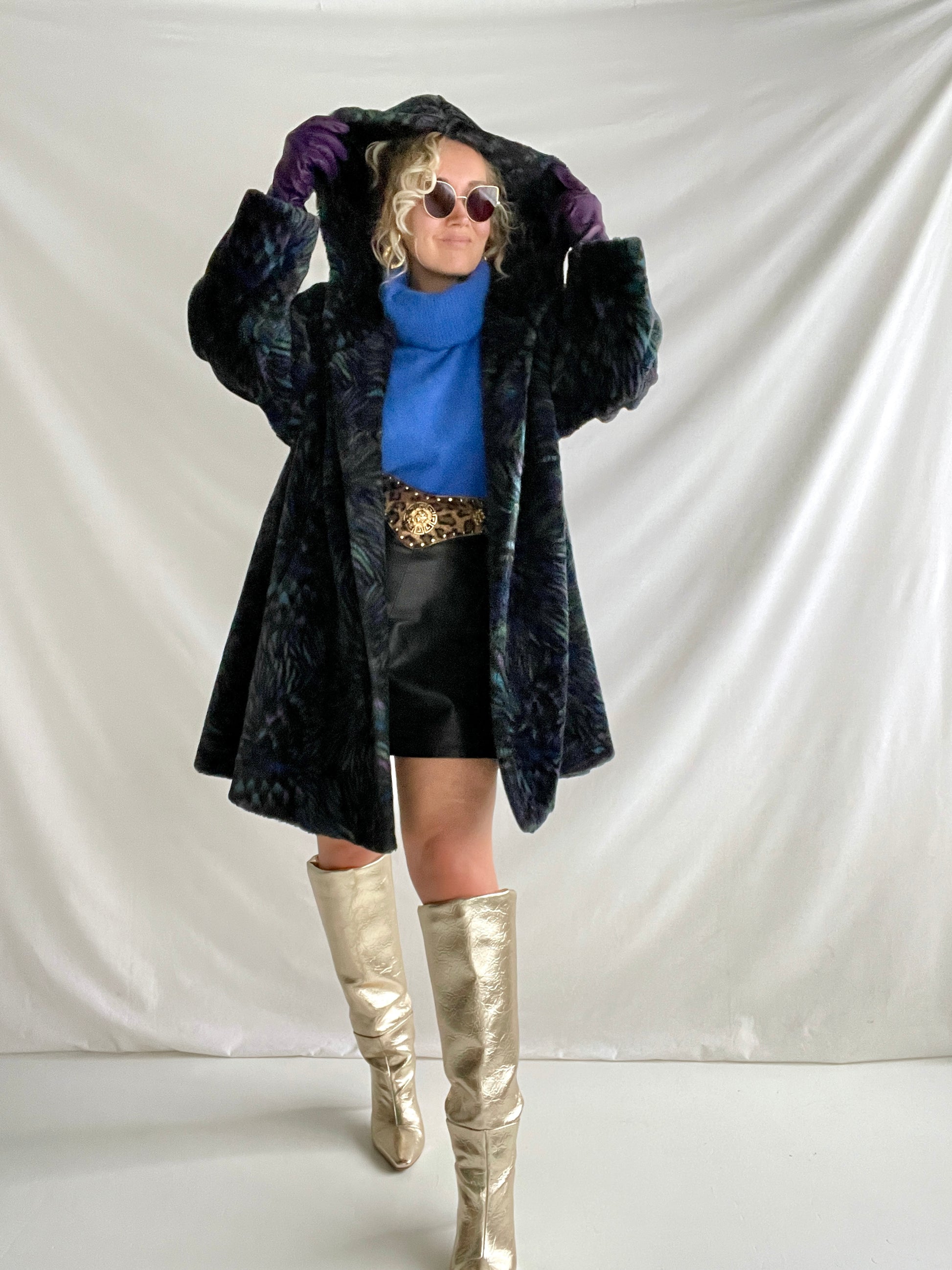 Stunning vintage faux fur coat by Pierre Cardin